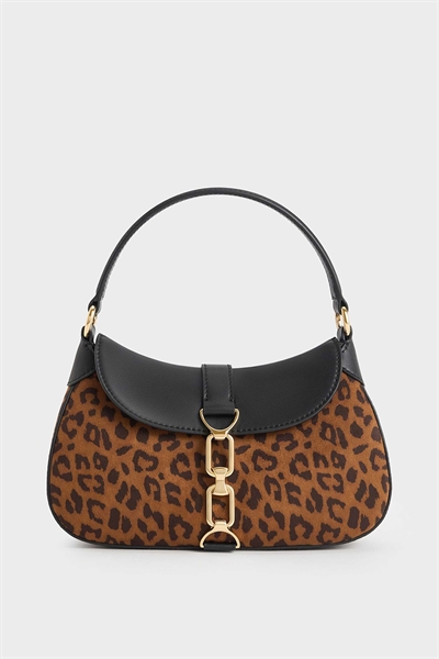 Сумка Agatha с леопардовым принтом и цепочкой артикул 156354124