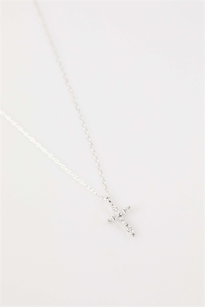 Кулон-крест из стерлингового серебра с кубическим цирконием в форме «маркиз» артикул 146116422