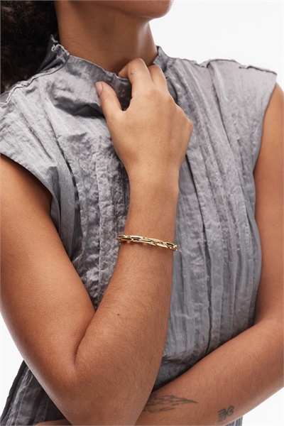 Браслет из массивной звеньевой цепи артикул 153017736