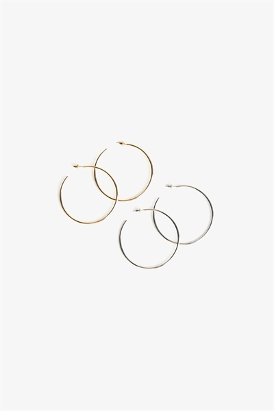 Набор из 2-х сережек-колец артикул 150901777