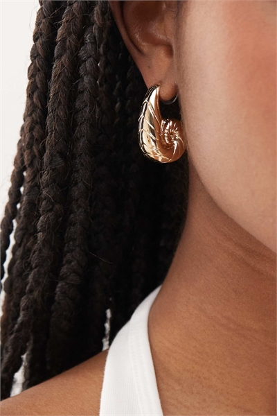 Серьги-кольца с пухлыми ракушками в форме капли артикул 142738656