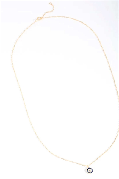 Кулон в виде диска из позолоченного серебра 925 пробы с мотивом «злого глаза» артикул 134094622