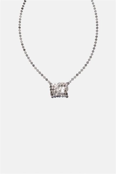 Ожерелье с подвеской из металлической сетки, золотого цвета артикул 155526749