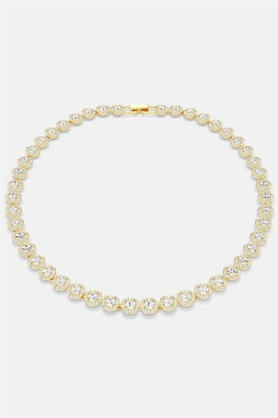 Очаровательное теннисное колье с покрытием под золото артикул 142439380