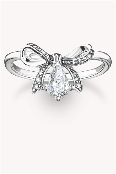 Серебряное кольцо с бантиком артикул 154286743