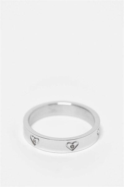 Кольцо с хрустальным сердечком артикул 148891660