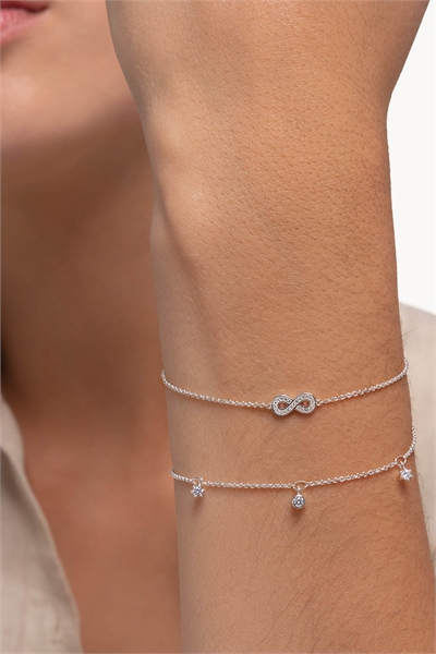 Серебряный браслет «Бесконечность» артикул 153899084