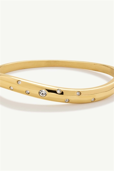 Браслет-волна с камнями артикул 150211555