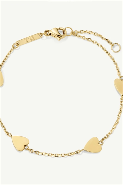 Браслет с несколькими сердечками артикул 150211738