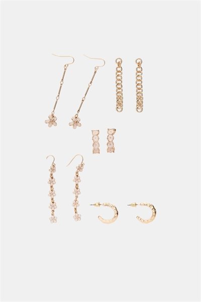 Набор из 9 эмалированных сережек в виде цветов артикул 155663661