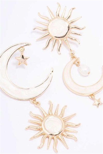 Серьги-капли из золотого мрамора «Небесный» артикул 152361741