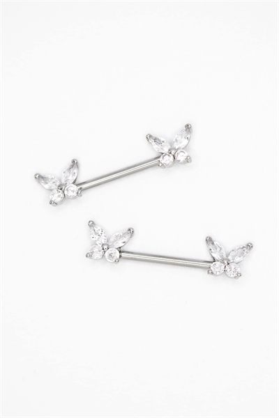 Двойной пирсинг сосков из хирургической стали артикул 149869541