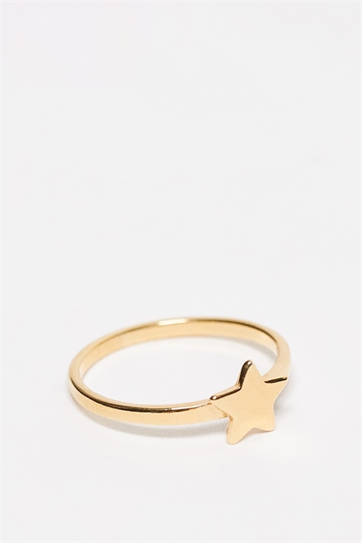 Кольцо «Звезда» из 18-каратного золота с покрытием из серебра артикул 151336974