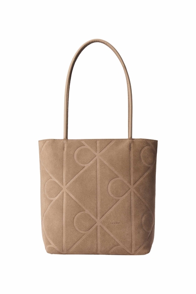 Сумка-тоут с тисненым логотипом из кожи артикул 151415480