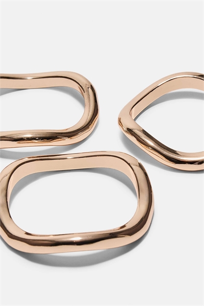 Набор из 3 жестких браслетов золотого цвета артикул 155526938