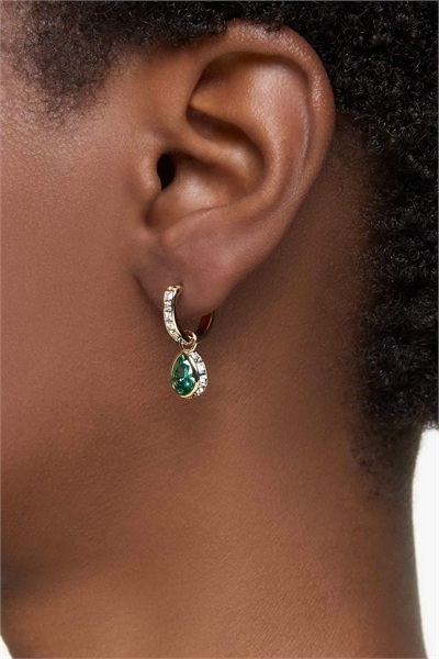 Серьги-капли Stilla, ограненные, зеленые, с золотистым покрытием артикул 149602581