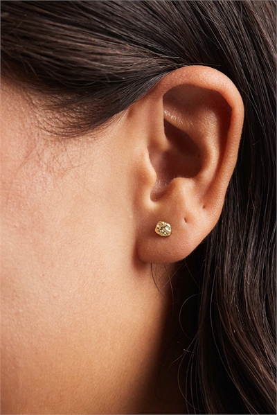 Серьги-гвоздики из позолоченного металла артикул 151255141