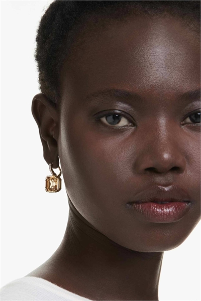 Серьги-подвески Millenia, смешанная огранка, карамельный цвет, с золотистым покрытием артикул 149638109