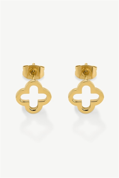 D.LOUISE Классические водонепроницаемые серьги-гвоздики в форме клевера артикул 145906141