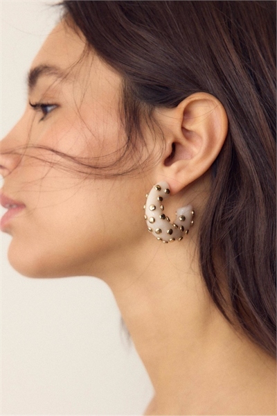 Серьги-кольца с застежкой артикул 155714741