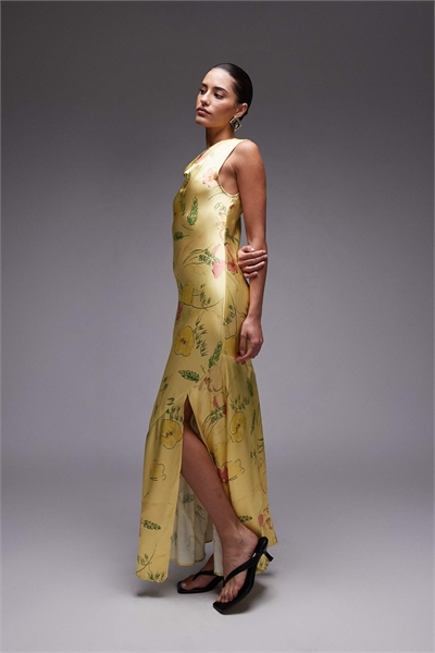 Макси-платье с драпированным вырезом артикул 140660346