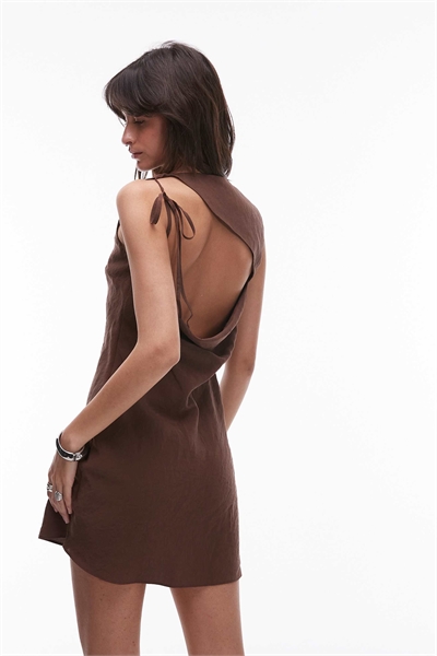 Мини-платье Aline из купро с открытой спиной артикул 144208398