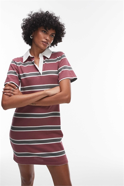 Мини-платье-поло из усаженного джерси артикул 144906472