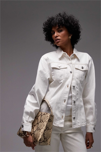 Джинсовая рубашка с завязками артикул 143453472