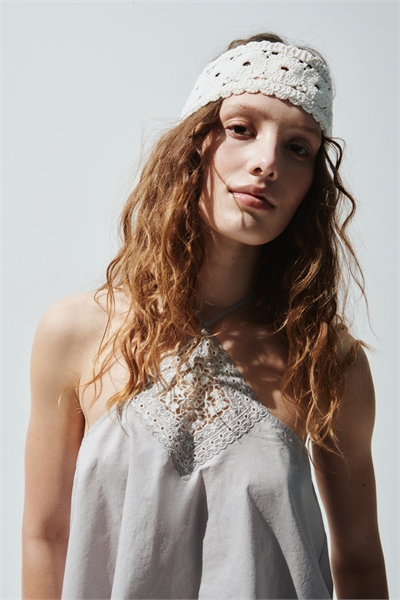 Хлопковый топ с завязками за шеей артикул 1334238001