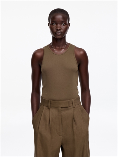 Майка с ребристой отделкой артикул 1335295002