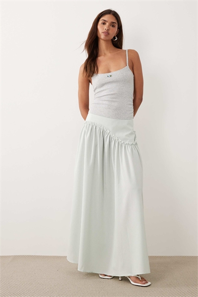 Юбка макси с заниженной талией артикул 154848649