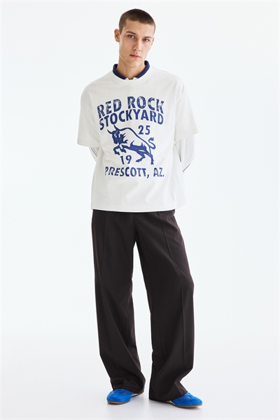 Футболка с принтом свободного кроя артикул 0967955170