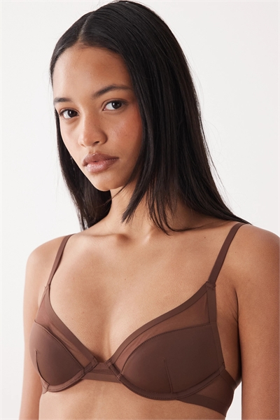 Бюстгальтер Ella с косточками и получашками из микрофибры, с сетчатыми вставками артикул 149928933