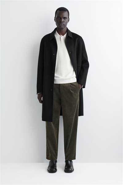 Плиссированные вельветовые брюки с прямыми штанинами артикул 1289392003