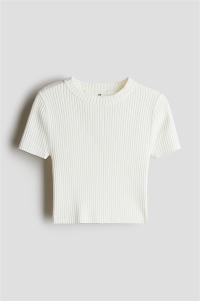 Трикотажный топ в рубчик артикул 1147897029