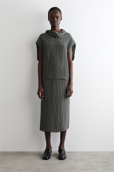 Юбка-карандаш из мятого атласа артикул 1303773001