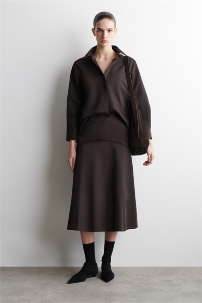 Вышитая хлопковая юбка средней длины артикул 1314371001