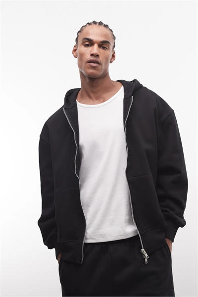 Худи премиум-класса с большим размером и молнией по всей длине артикул 146889964