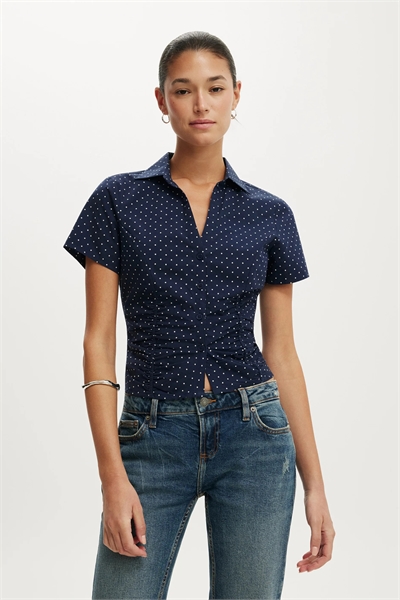 Рубашка Maya в горошек с рюшами артикул 156354191