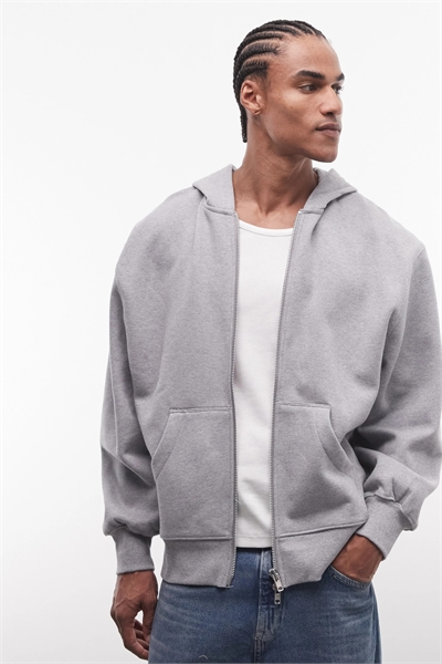Худи премиум-класса с большим размером и молнией по всей длине артикул 146890110
