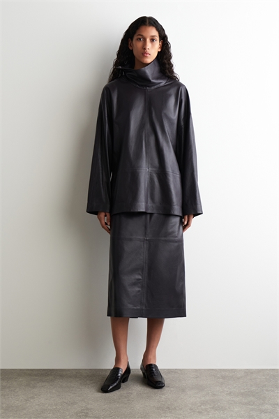 Кожаная юбка-карандаш артикул 1312721001