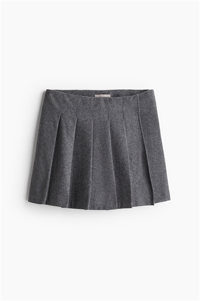 Плиссированная юбка из шерстяного бленда артикул 1239779001