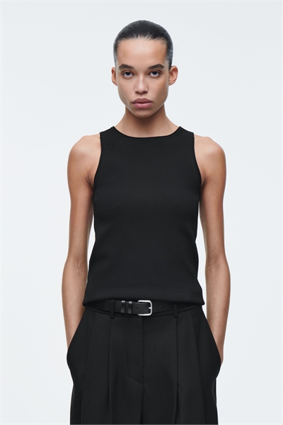 Трикотажная майка с отделкой артикул 1221948003