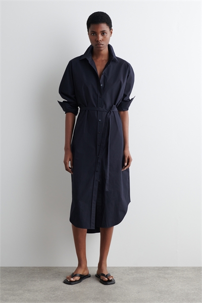 Расслабленное платье-рубашка из хлопка артикул 1261300001