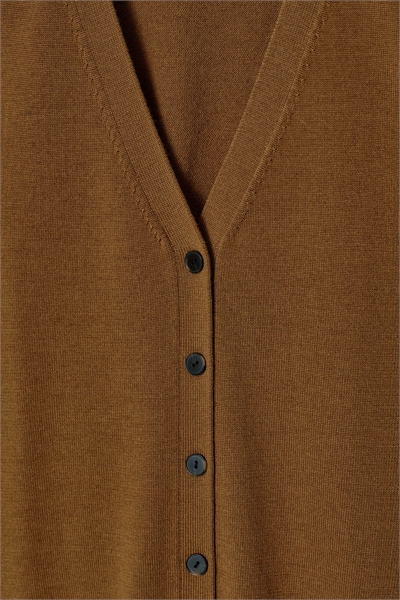 Жилет из мериносовой шерсти с V-образным вырезом артикул 1271788002