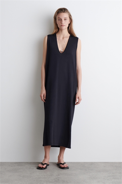 Трикотажное хлопковое платье-миди артикул 1284255001