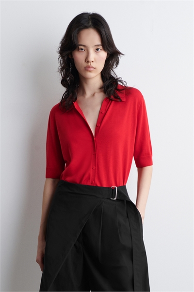 Кардиган-поло из мериносовой шерсти артикул 1291702002