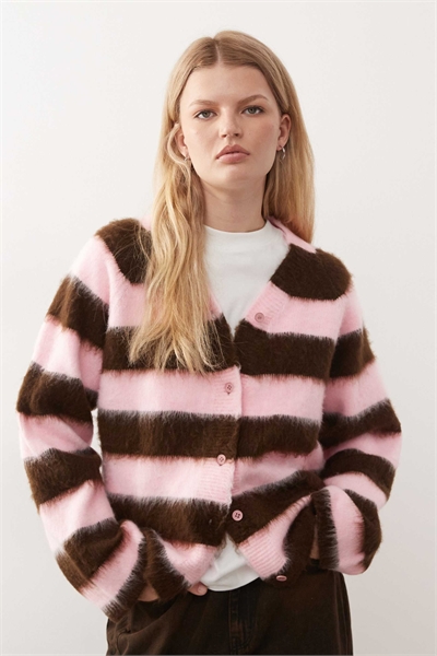 Свободный кардиган оверсайз с V-образным вырезом артикул 152863981