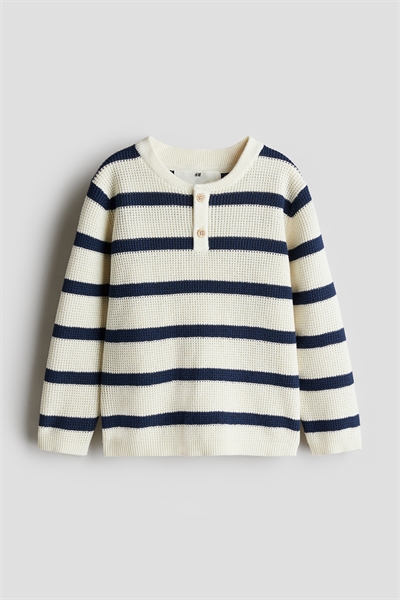 Джемпер Henley из вафельной вязки артикул 1238181006