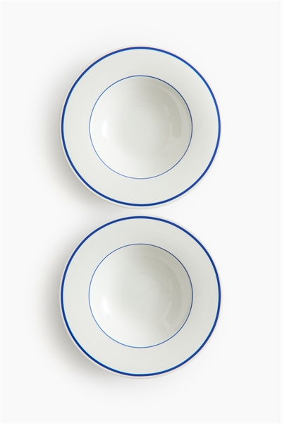 Фарфоровые глубокие тарелки в упаковке из 2 штук артикул 1296889004